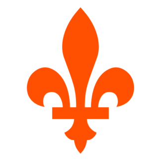 Québec Fleur De Lys Decal (Orange)